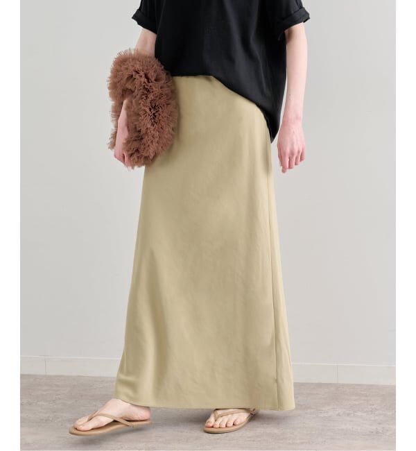 U by SPICK&SPAN「《予約》フィブリルロングスカート」|スカート|