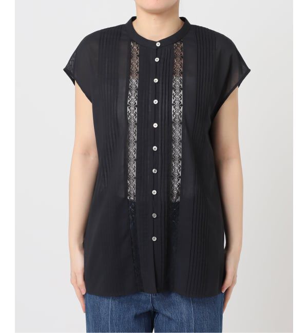 U by SPICK&SPAN「《予約》レースピンタックフレンチスリーブブラウス」|シャツ・ブラウス|