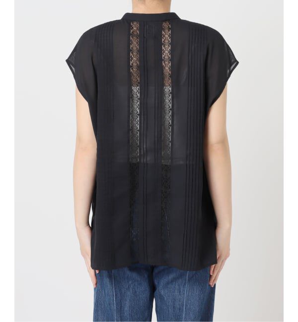 U by SPICK&SPAN「《予約》レースピンタックフレンチスリーブブラウス」|シャツ・ブラウス|