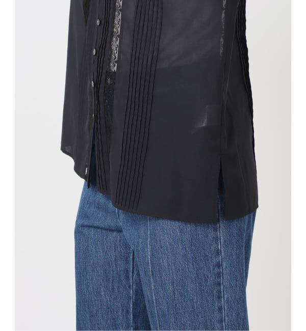 U by SPICK&SPAN「《予約》レースピンタックフレンチスリーブブラウス」|シャツ・ブラウス|