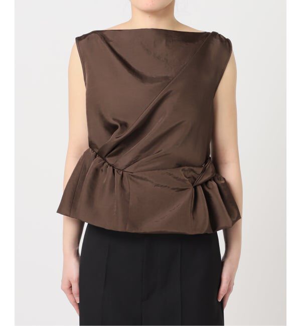 U by SPICK&SPAN「《予約》Atelier Edition/アトリエ エディション SLEEVELESS FLOUNCE BLOUSE」|シャツ・ブラウス|