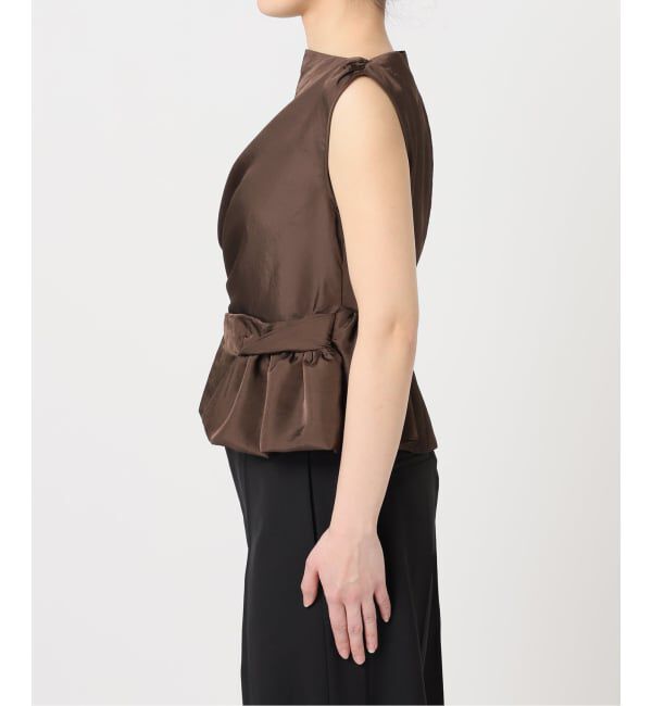 U by SPICK&SPAN「《予約》Atelier Edition/アトリエ エディション SLEEVELESS FLOUNCE BLOUSE」|シャツ・ブラウス|