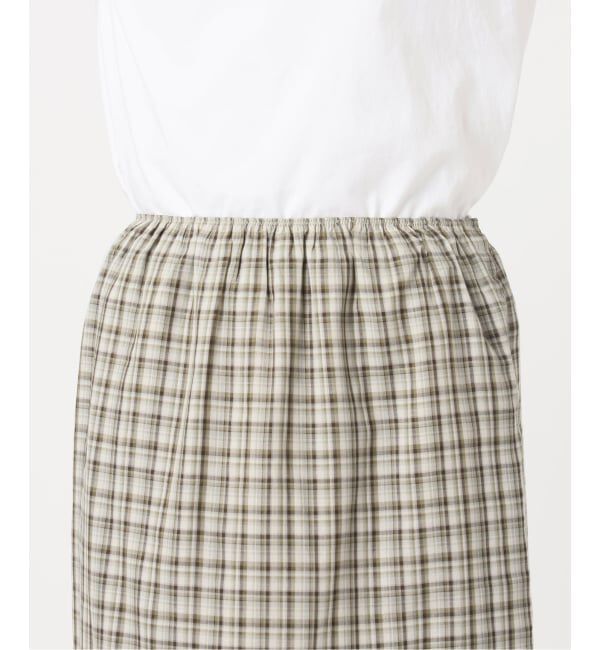 U by SPICK&SPAN「《予約》Atelier Edition/アトリエ エディション EMBROIDERED LACE CHECK SKIRT」|スカート|