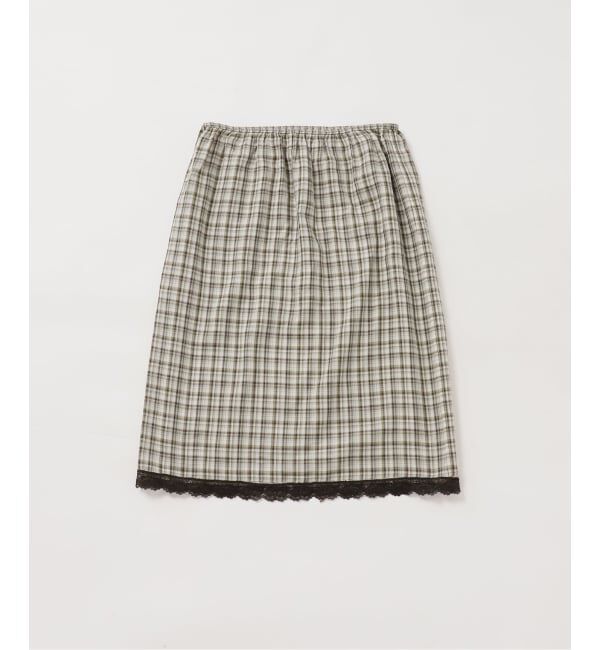 U by SPICK&SPAN「《予約》Atelier Edition/アトリエ エディション EMBROIDERED LACE CHECK SKIRT」|スカート|