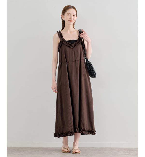 U by SPICK&SPAN「《予約》Atelier Edition/アトリエ エディション SHIRRING SHOULDER DRESS」|ワンピース|