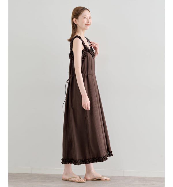 U by SPICK&SPAN「《予約》Atelier Edition/アトリエ エディション SHIRRING SHOULDER DRESS」|ワンピース|