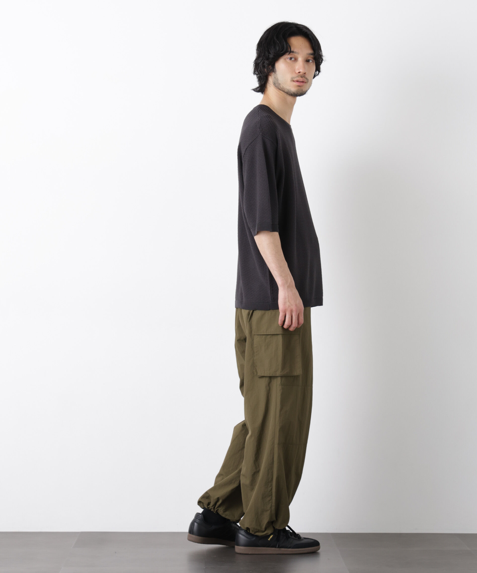 nano･universe「エアリードレープ ニットTシャツ 半袖」|ニット・セーター|