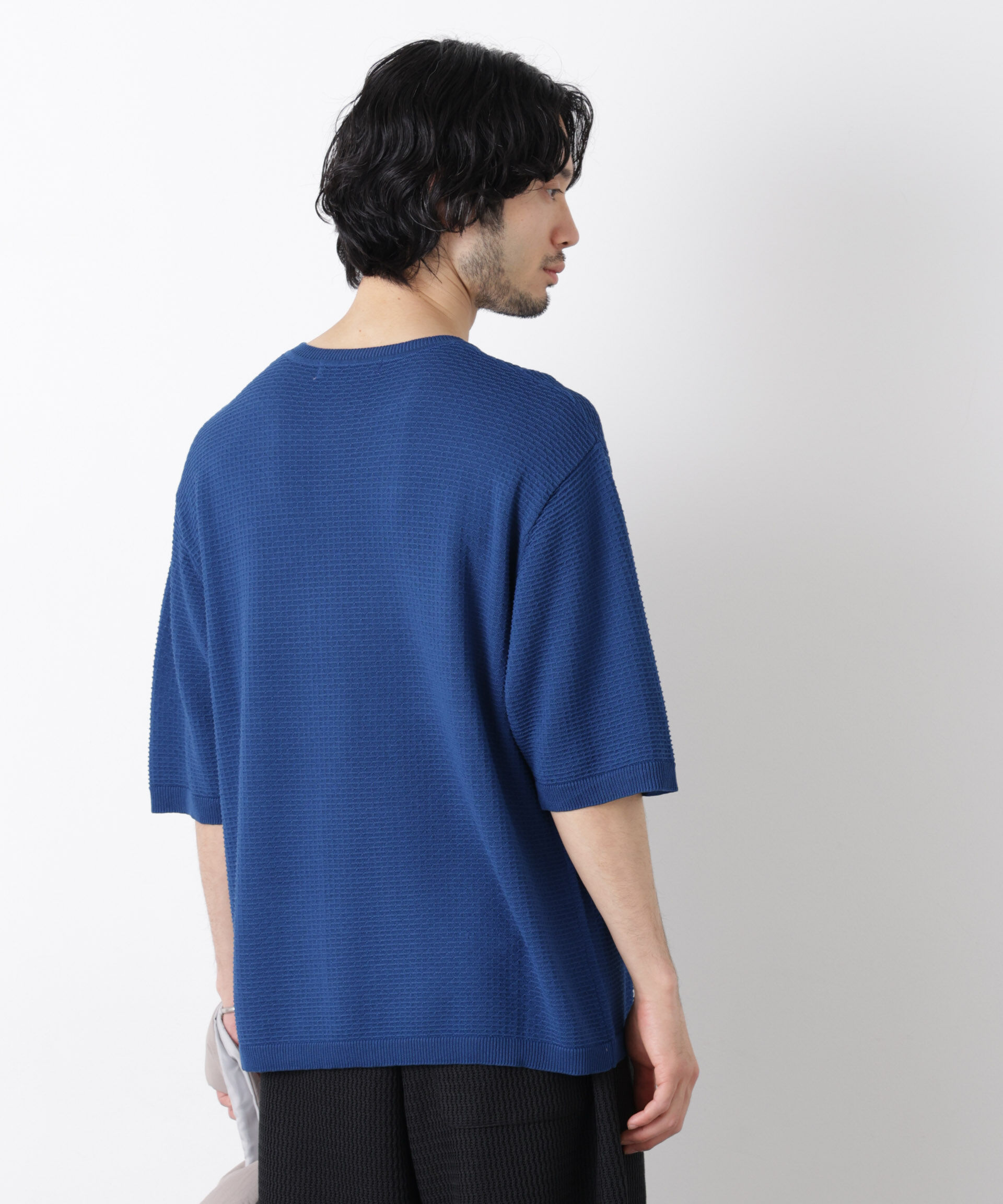 nano･universe「エアリードレープ ニットTシャツ 半袖」|ニット・セーター|