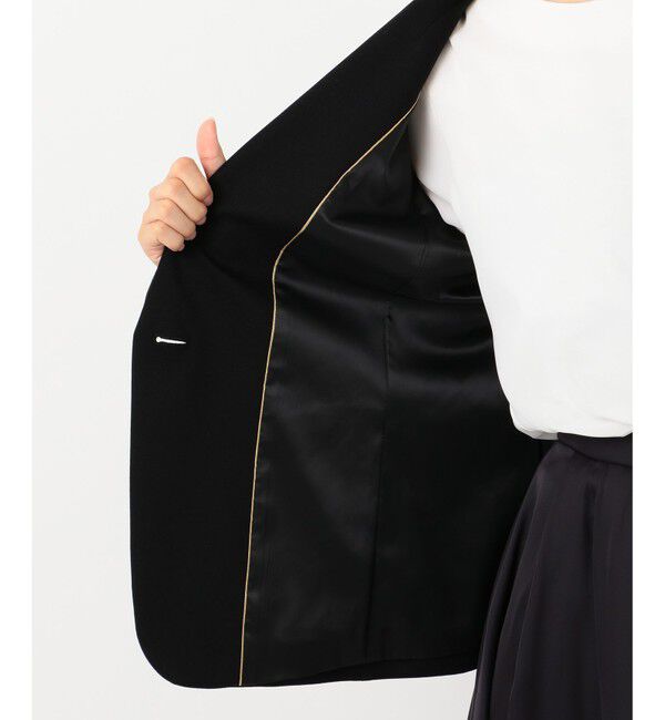 自由区「【Sサイズ有】360&deg;FREE ウォッシャブルノーカラー ジャケット」|ノーカラージャケット|