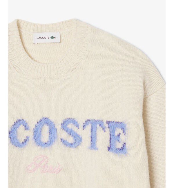 LACOSTE「シャギータッチロゴジャカードウールセーター」|ニット・セーター|
