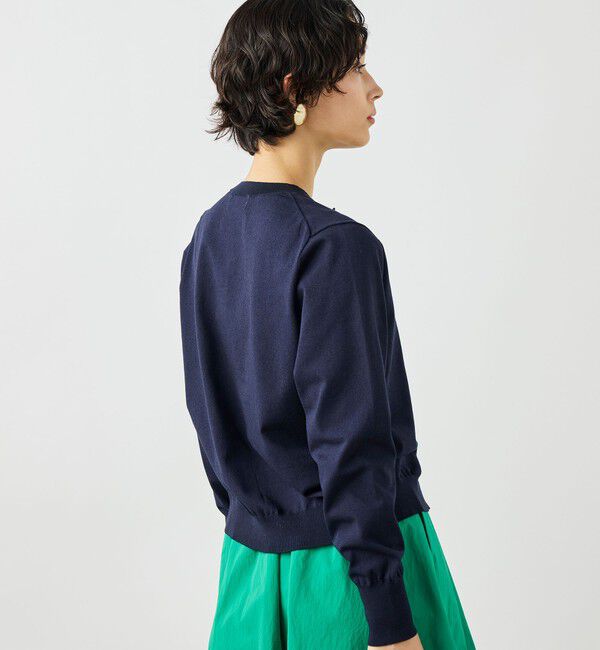 NOLLEY'S「《手洗い可能》コットンテックスクルーネックカーディガン」|カーディガン|