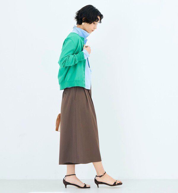 NOLLEY'S「《手洗い可能》コットンテックスクルーネックカーディガン」|カーディガン|