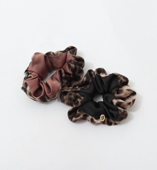 grace grace「【grace grace/グラスグラス】レオパードコンビシュシュ」|ヘアゴム・シュシュ|ブラウン系2