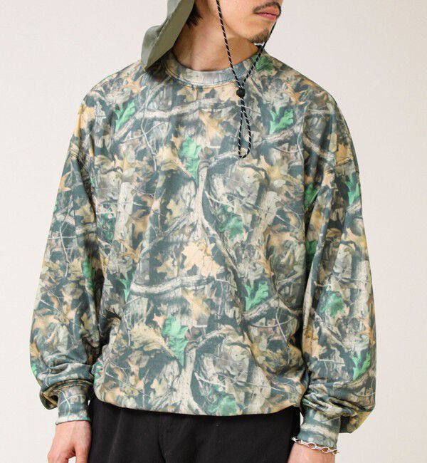 GLOSTER「【無地/リアルツリーカモ】ミニ裏毛 裾ドロストスウェット」|スウェット・ジャージ|リアルツリーカモ