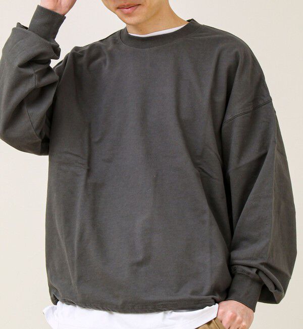 GLOSTER「【無地/リアルツリーカモ】ミニ裏毛 裾ドロストスウェット」|スウェット・ジャージ|