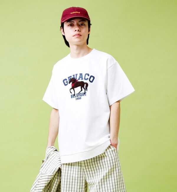 GLOSTER「【GEVACO/ゲバコ】フロントプリント刺繍Tシャツ」|Tシャツ・カットソー|