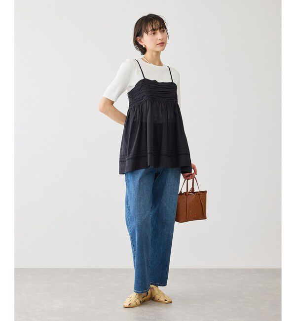 Rope&rsquo;Picnic「八方映えニット ハーフスリーブニット/UVカット・接触冷感・イージーケア」|ニット・セーター|