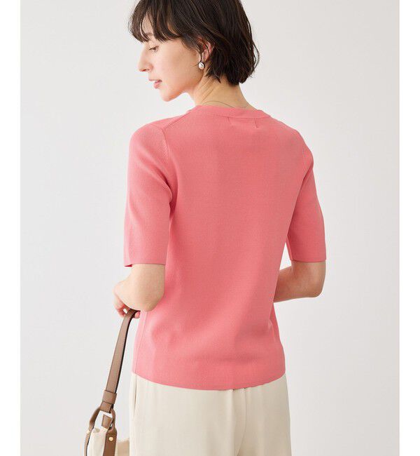 Rope&rsquo;Picnic「八方映えニット ハーフスリーブニット/UVカット・接触冷感・イージーケア」|ニット・セーター|