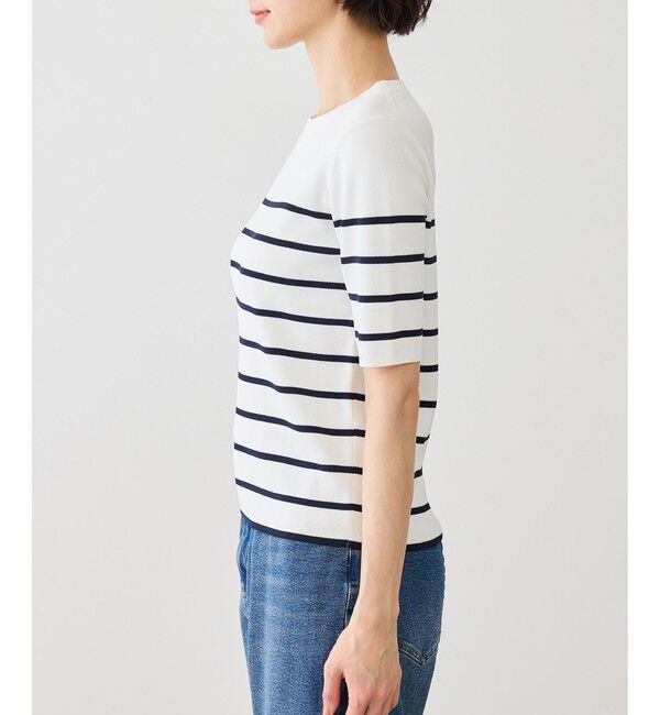 Rope&rsquo;Picnic「八方映えニット ハーフスリーブニット/UVカット・接触冷感・イージーケア」|ニット・セーター|