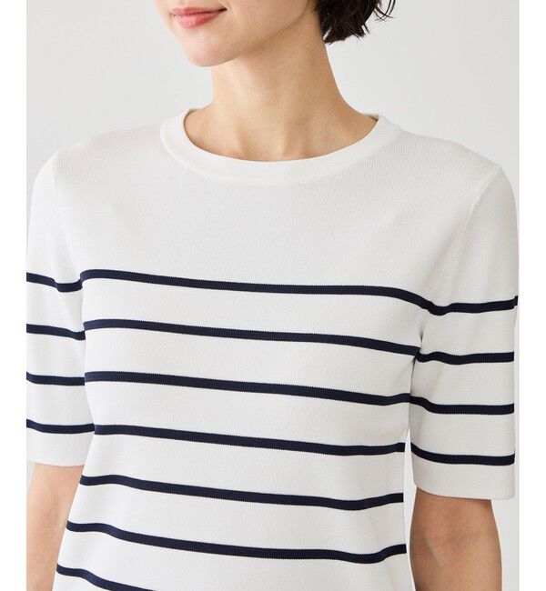 Rope&rsquo;Picnic「八方映えニット ハーフスリーブニット/UVカット・接触冷感・イージーケア」|ニット・セーター|