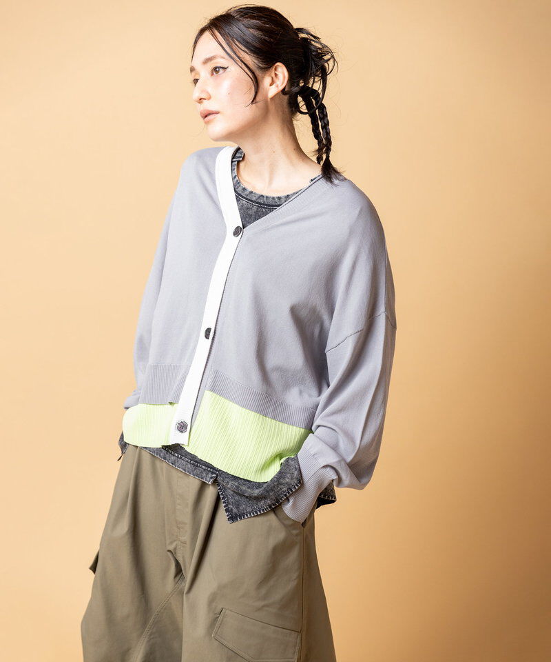  「2WAY切替ニットカーディガン」|カーディガン|