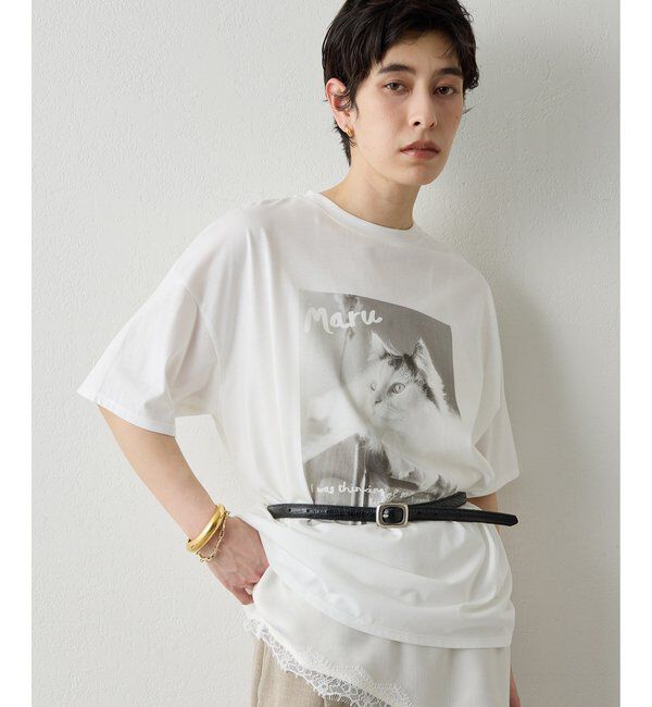 THE PAUSE「【THE PAUSE】CATフォトTシャツ」|Tシャツ・カットソー|