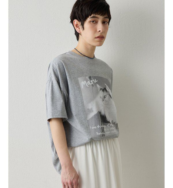 THE PAUSE「【THE PAUSE】CATフォトTシャツ」|Tシャツ・カットソー|