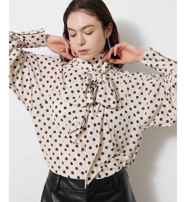  「ドットボウタイブラウス」|シャツ・ブラウス|