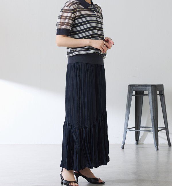  「シアーボーダーポロニット」|ニット・セーター|