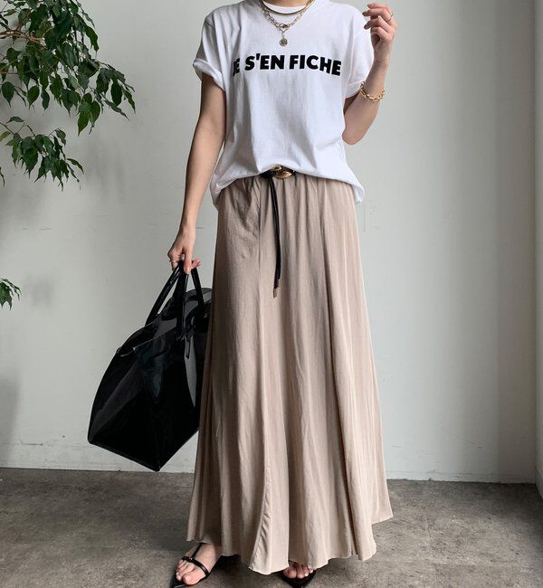  「【夏も快適！】ドライタッチカットフレアスカート」|スカート|