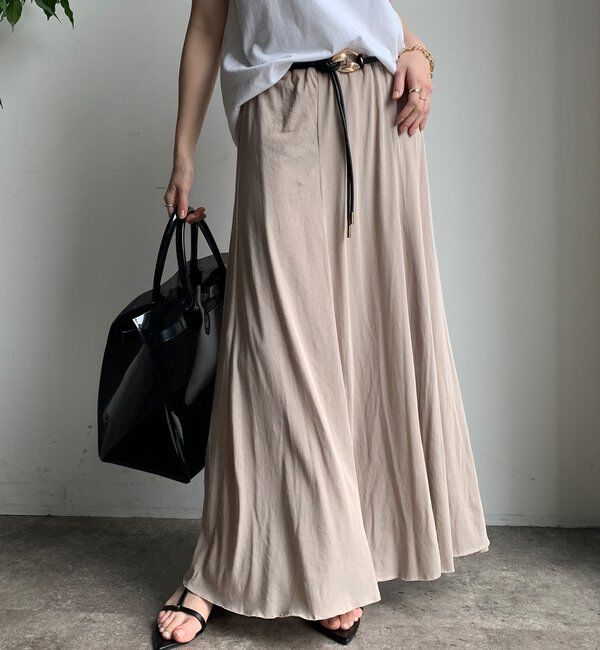  「【夏も快適！】ドライタッチカットフレアスカート」|スカート|