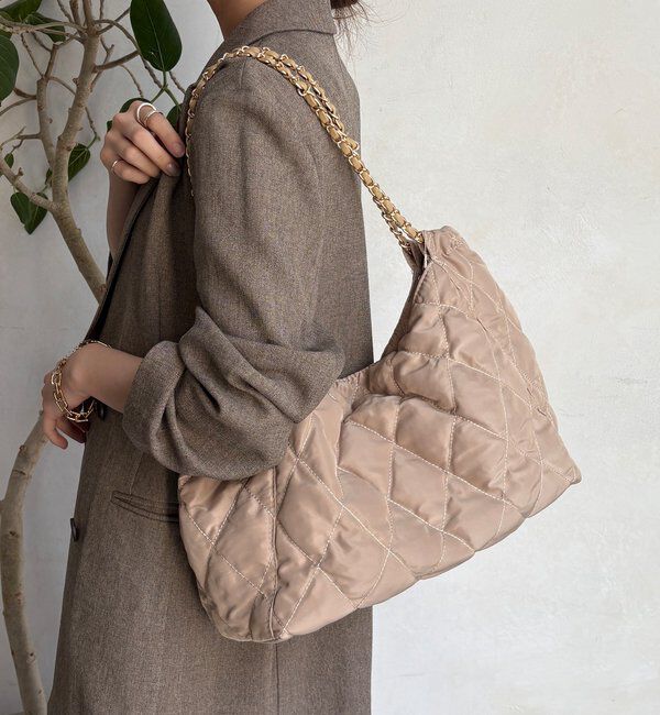  「【WEB限定】ナイロンキルトチェーントート」|トートバッグ|