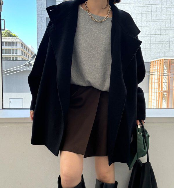  「ダブルフェイスドルマンコート」|その他|ブラック