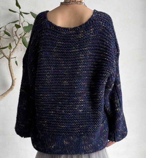  「MIXヤーンVネックプルオーバー」|ニット・セーター|