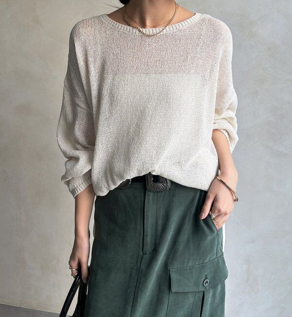  「ペーパーヤーンプルオーバー」|ニット・セーター|