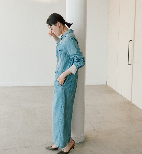  「【MONN&times;Yoshiiiiii】デニムシャツワンピース」|ワンピース|