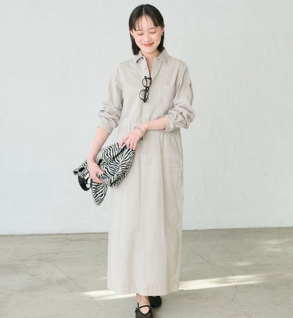  「【MONN&times;Yoshiiiiii】デニムシャツワンピース」|ワンピース|