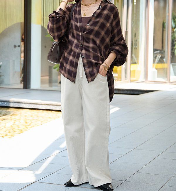  「ウォッシュドチェックワイドシャツ」|シャツ・ブラウス|