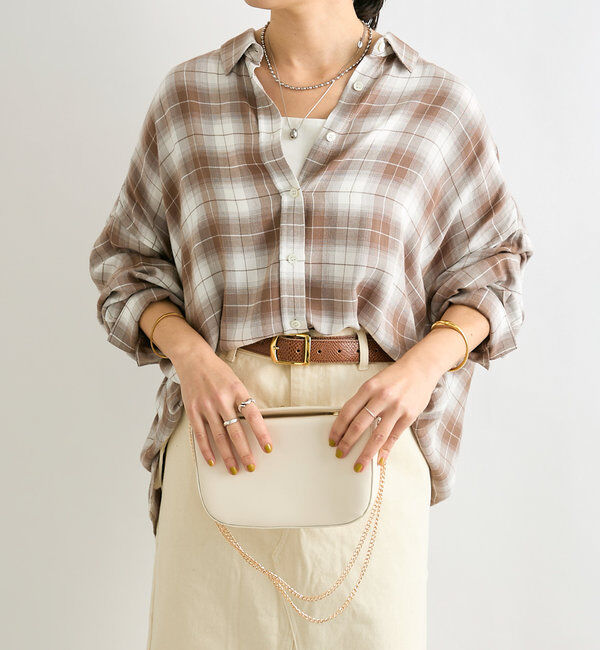  「ウォッシュドチェックワイドシャツ」|シャツ・ブラウス|