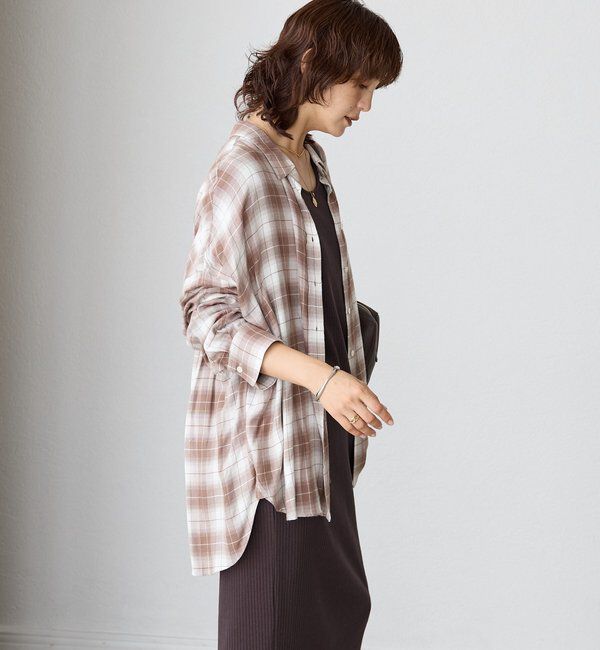  「ウォッシュドチェックワイドシャツ」|シャツ・ブラウス|