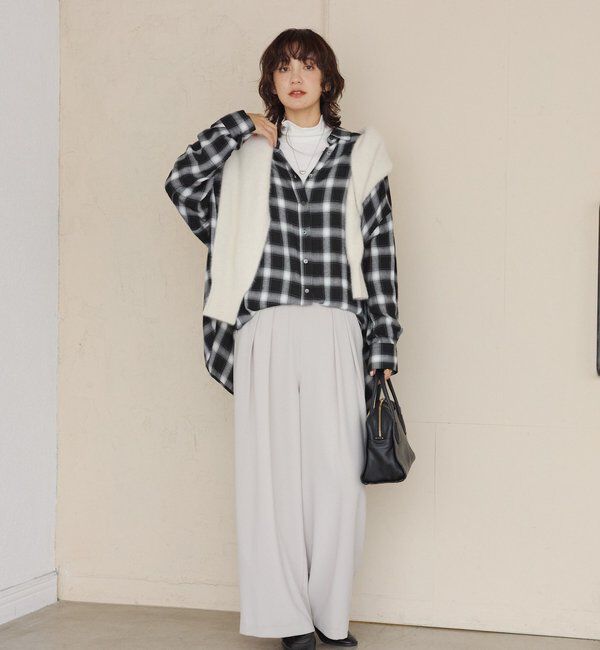  「ウォッシュドチェックワイドシャツ」|シャツ・ブラウス|