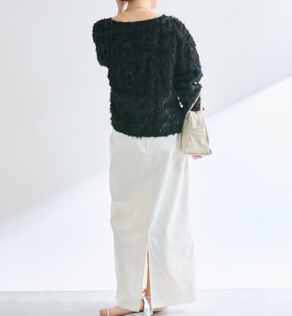  「【オケージョンにも◎】カットジャガードシアーブラウス」|シャツ・ブラウス|