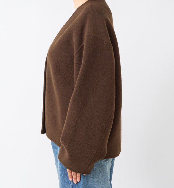  「【上品見え】ウールリバーショートコート」|その他|