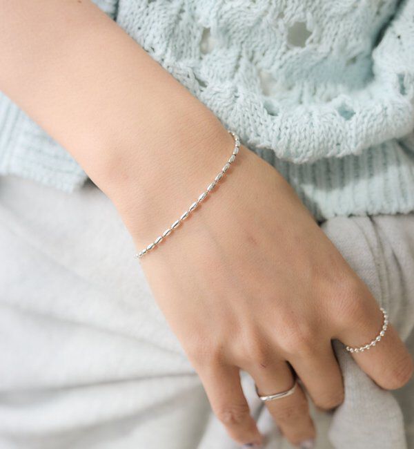  「【A・MONN(アモン)】ナツメチェーンブレスレット」|ブローチ・コサージュ|シルバー系