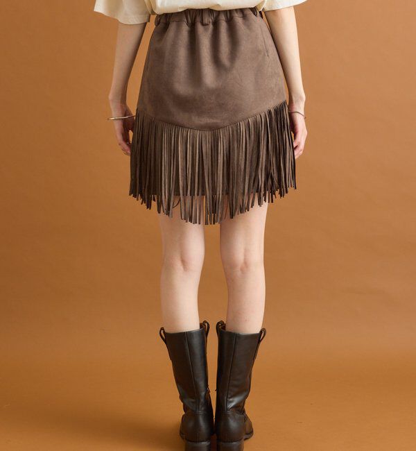  「フェイクスウェードフリンジスカート」|スカート|