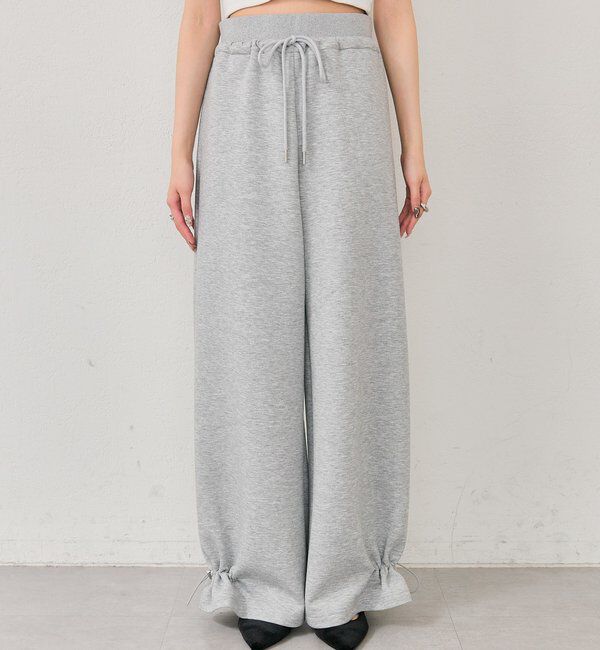  「裾ドロストスウェットパンツ」|チノ|