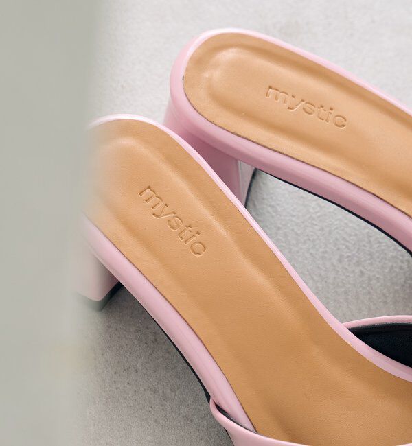  「スクエアトゥヒールサンダル」|サンダル|