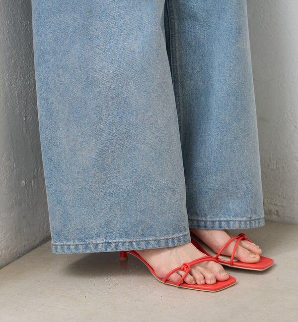  「クロスストラップヒールサンダル」|サンダル|