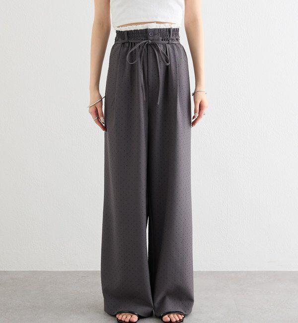  「ラインストーンWベルトパンツ」|チノ|