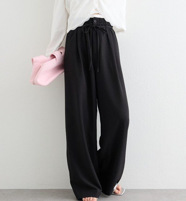  「ラインストーンWベルトパンツ」|チノ|